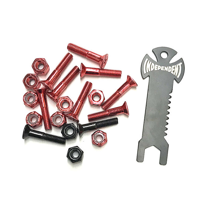 Ensemble de quincaillerie Phillips 1" rouge/noir avec outil