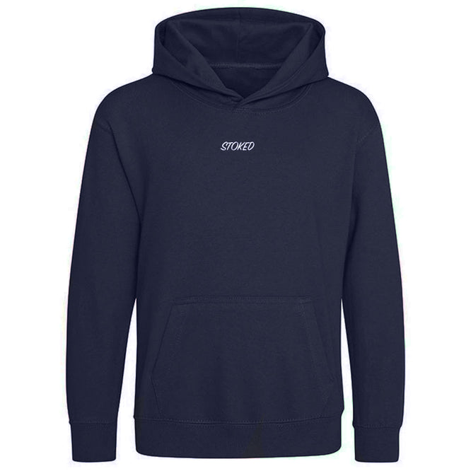 Kids Lightweight Script Hoodie Navy