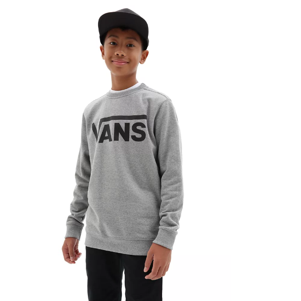 Kids Classic Crew Sweatshirt Cement Heather/ Black