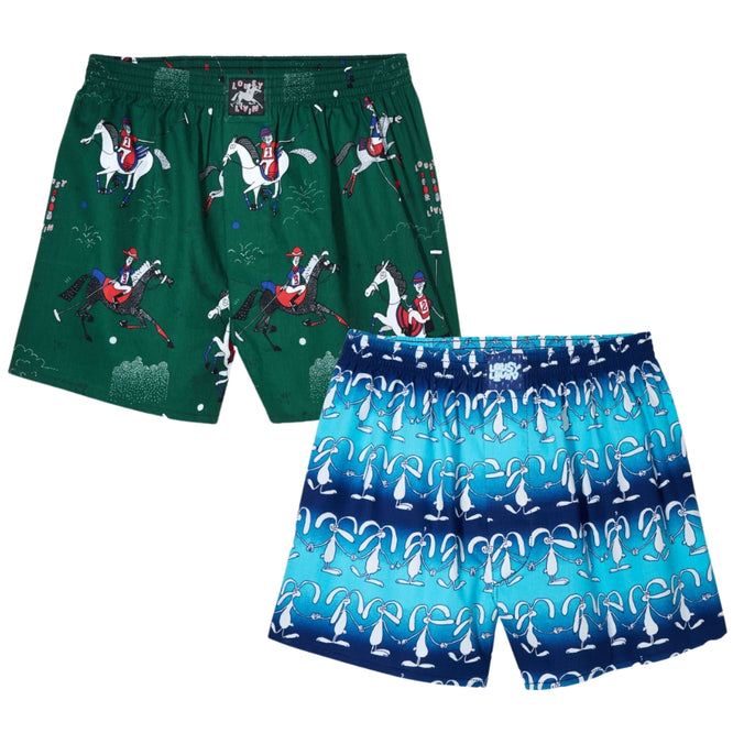 Polo & Sundays 2pack Boxershorts Vert Bleu