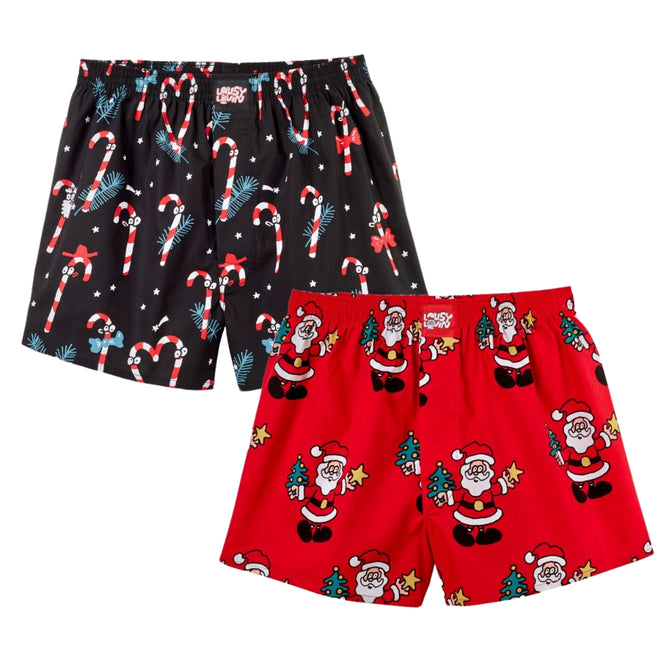 Santa & Sugar 2pack Boxershorts noir/rouge