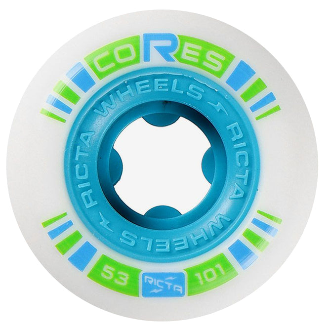 Roues de Skateboard Cored Neons Blue 101a 53mm