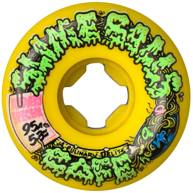 Roues de Skateboard Double Take Cafe Vomit Mini 95a Yellow 53mm