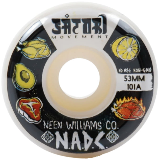 Roues de Skateboard No Williams N.A.D.C. White Conical 101a 53mm