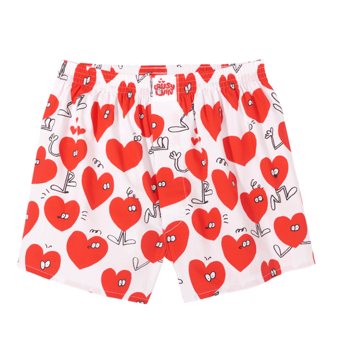 Valentines Boxershorts White