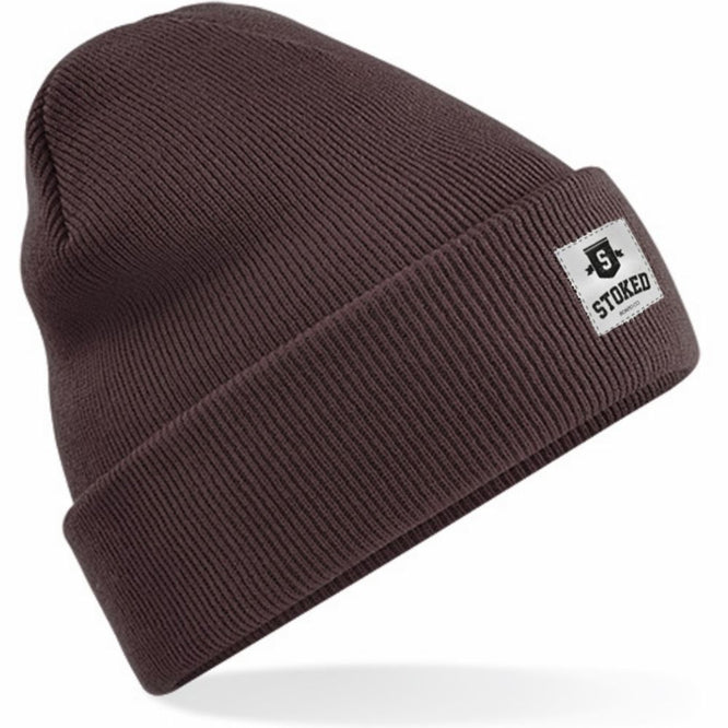 Original Cuffed Shield Beanie Chocolat