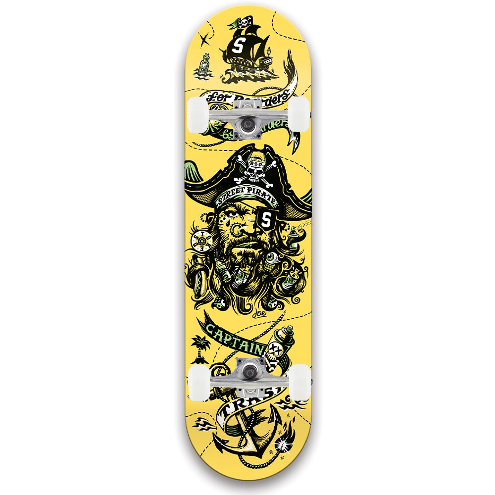 Captain Trash Yellow Skateboard complet
