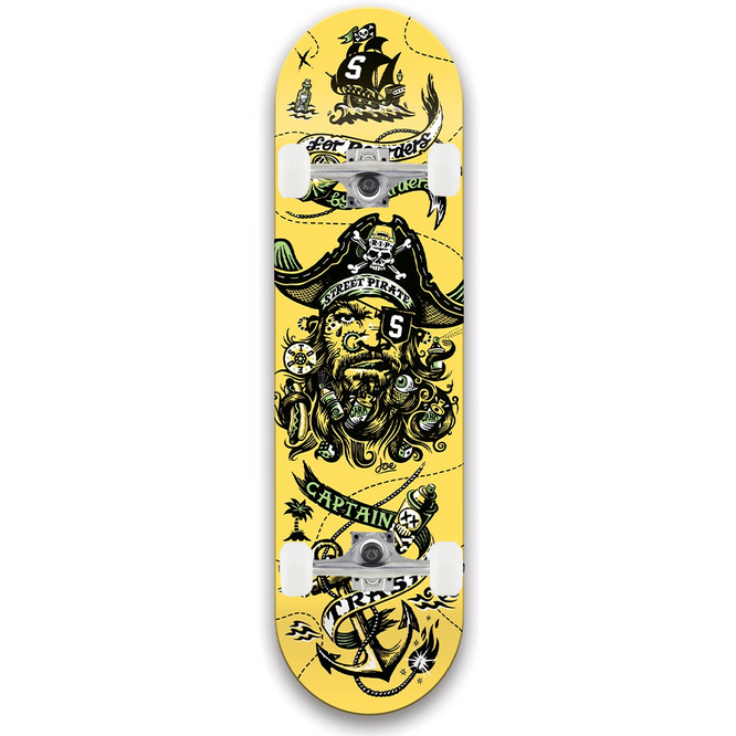 Captain Trash Yellow Skateboard complet
