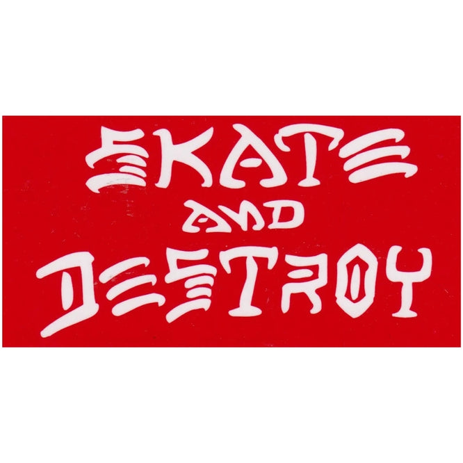 Skate and Destroy Sticker Large Red