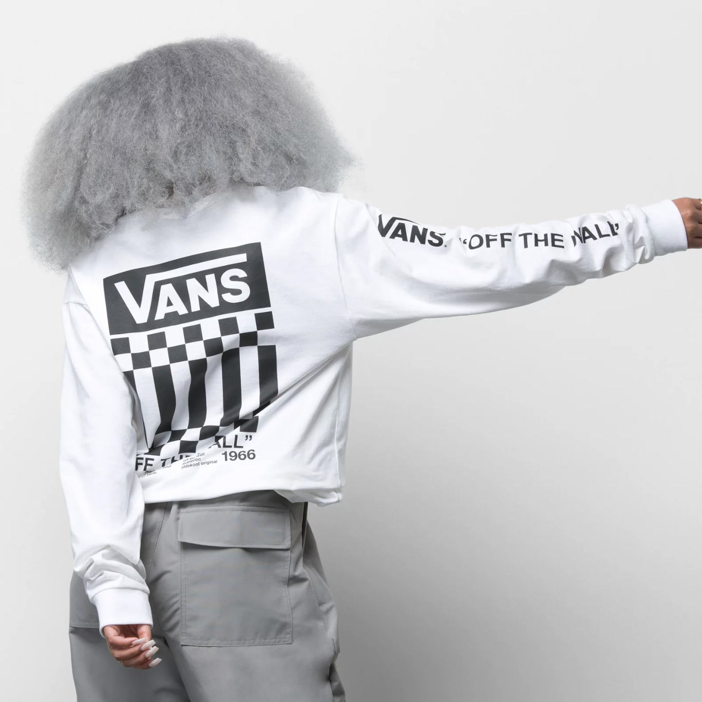 T shirt manches longues graphique carreaux Off The Wall