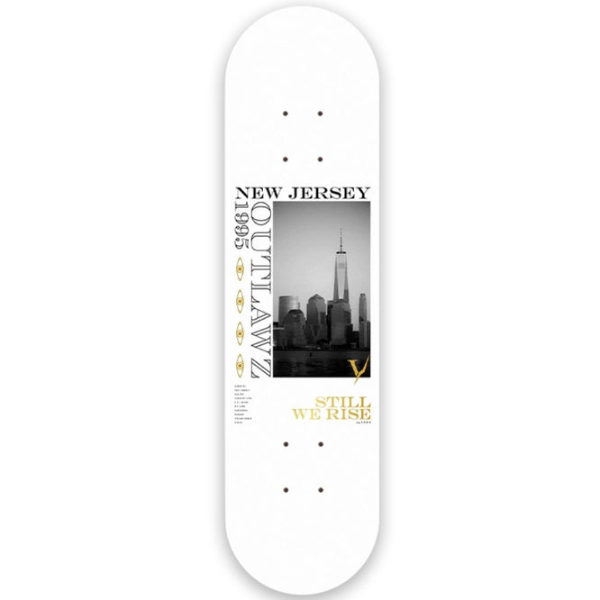 Planche de skateboard Outlawz NJ White 8.25".