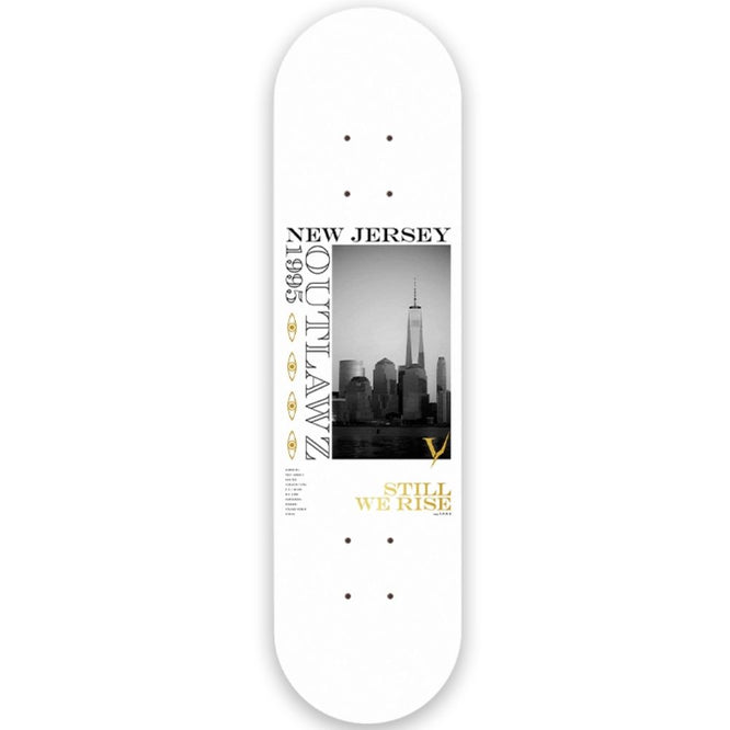 Planche de skateboard Outlawz NJ White 8.25".