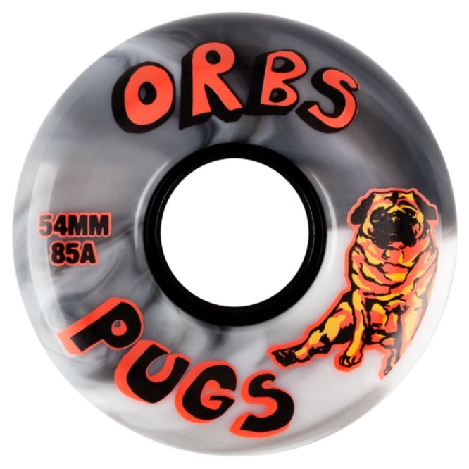Orbs Pugs 85a Noir/Blanc 54mm Roues de Skateboard
