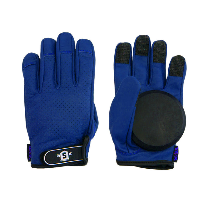 Gants en cuir bleu