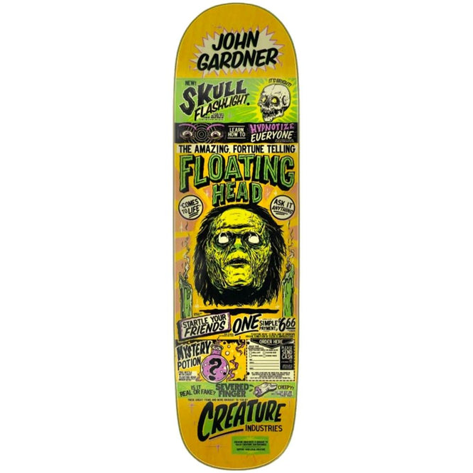 Gardner Floating Head Jaune 8.6" Planche de Skateboard