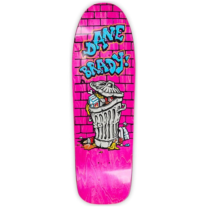 Poubelle Dane Brady rose Dane 1 forme spéciale 9,75". skateboard deck
