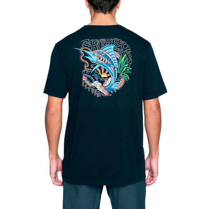 T-shirt Everyday Washed Trippy Fish noir