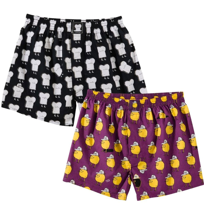 Toast & Zitrone 2pack Boxershorts Violet/Noir