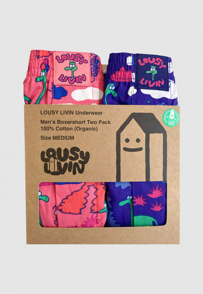 Dinos 2pack Boxer shorts Lava