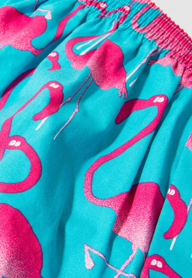 Boxer Flamingos Turquoise