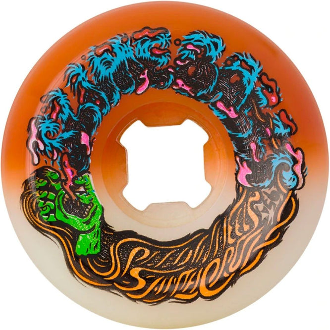 Roues de Skateboard Hairballs 50-50 White/Orange 56mm 95a