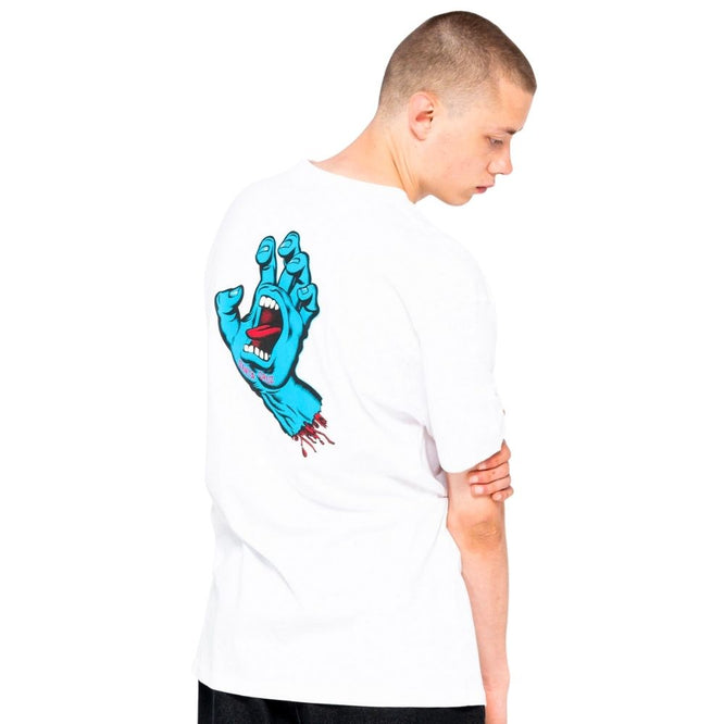 Screaming Hand Chest T-shirt blanc