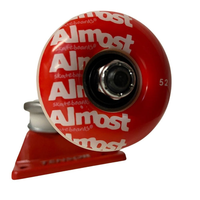 Almost Repeat Truck And Wheel Combo Raw/Red 5.5" Skateboard Trucks