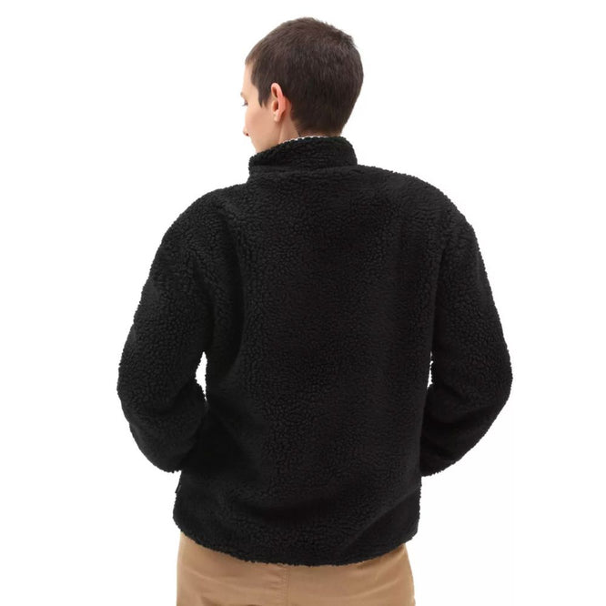 Womens Griffen Sherpa Zip Sweater Noir